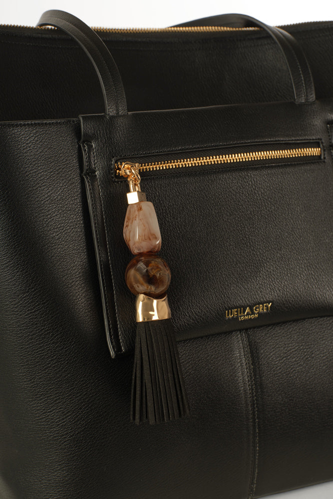 Cindy Black Casual Tote With Laptop Pouch