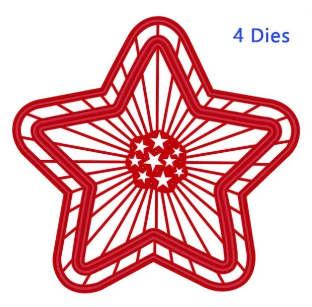 Creative Expressions - Dies - Festive Collection - Radiating Star. Craft Dies by Sue Wilson are an elegant collection of high quality steel designs designed to co-ordinate with each other. Size approx. 4.75" x 4.75". Available at Embellish Away located in Bowmanville Ontario Canada.