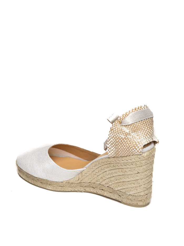 CASTANER Espadrillas carina bianco/oro CARINA 021767 METALIZADO-4078