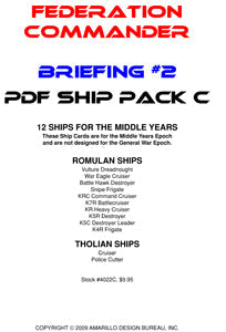 Federation Commander: Briefing #2 Ship Pack C