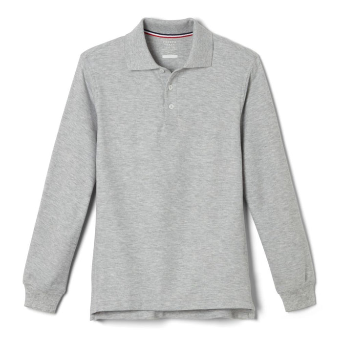 French Toast Boys Husky Long Sleeve Pique Polo with Lenox Academy Logo