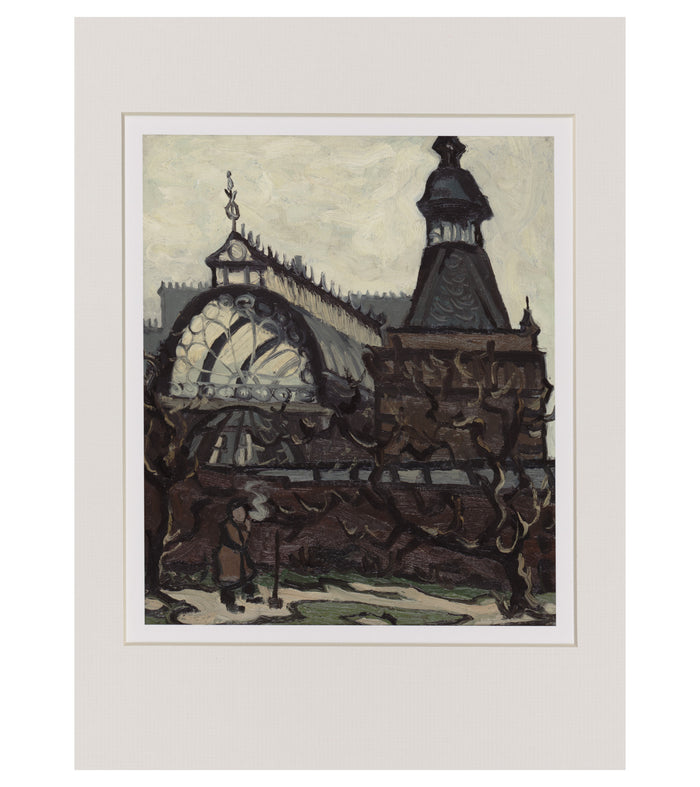 Glasshouse at Highgate - Sir Kyffin Williams Mounted Print