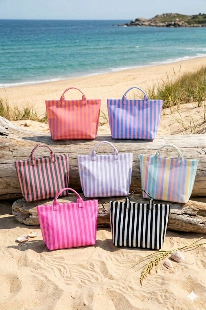 Glossy Striped Bag-Colorful