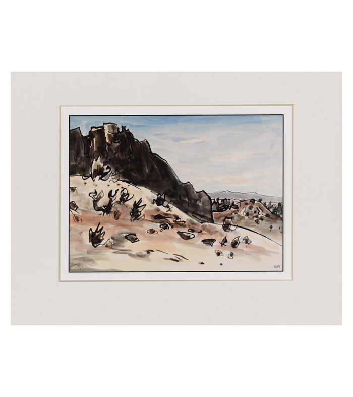 Hen Gastell, Dyffryn Camwy - Sir Kyffin Williams Mounted Print