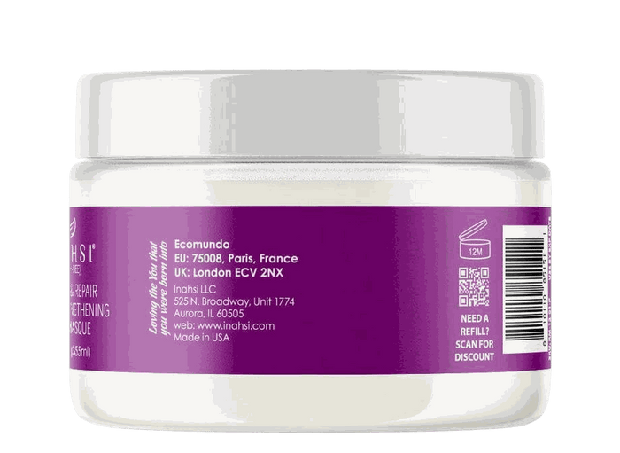Inahsi Rescue & Repair Bond Strengthening Hair Masque for deep hair repair and strengthening