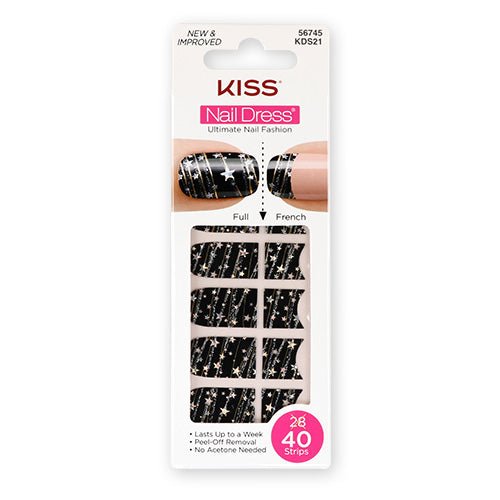Kiss Nail Dress Full or French 40 strips - ikatehouse