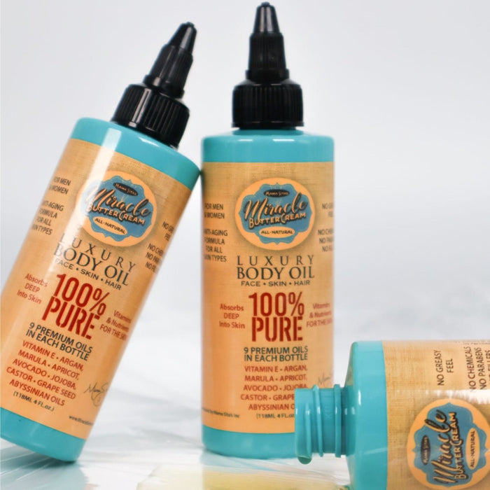 Luxury Body Oil for Face, Skin, & Hair, miraclebuttercream.com
