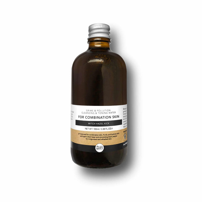 Valley Mist Witch hazel kick micellar cleansing water and toner for men and combination skin.