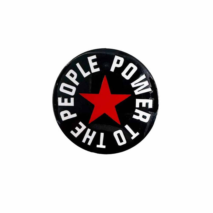 power to the people enamel pin