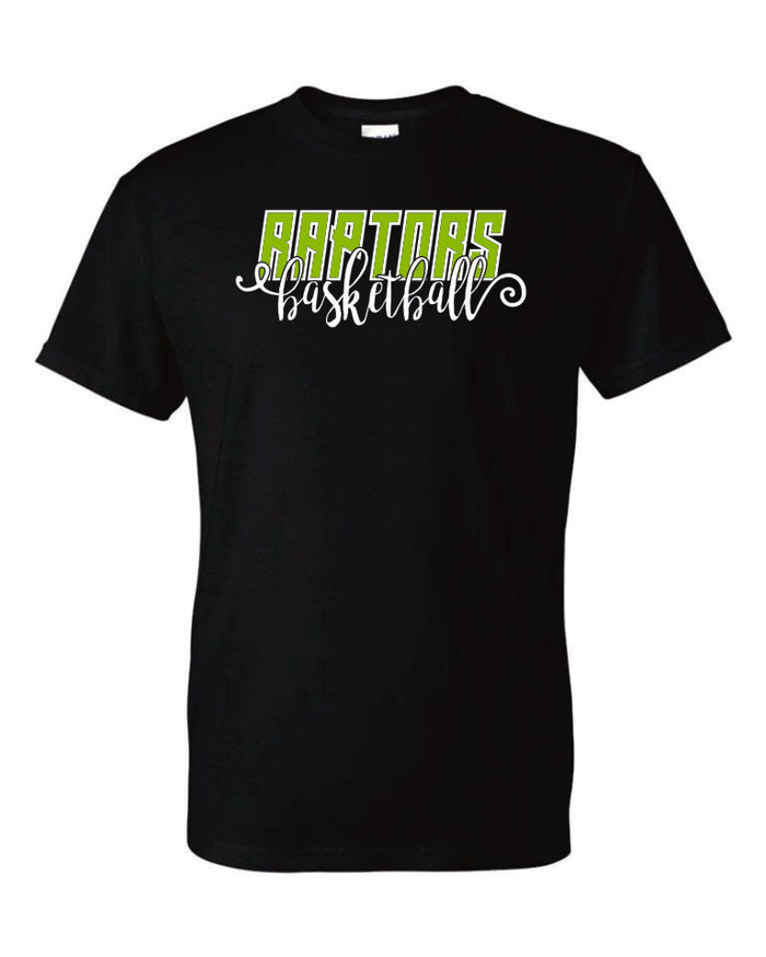 Raptors Script Design Basic Tee- 4 Sports- Matte or Glitter