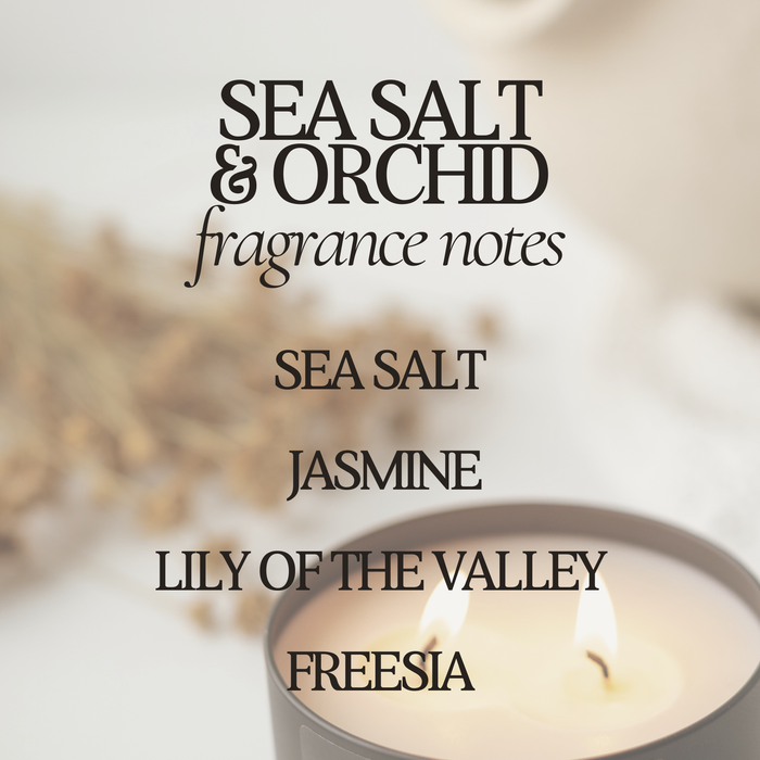 Sea Salt & Orchid 12 oz Soy Candle