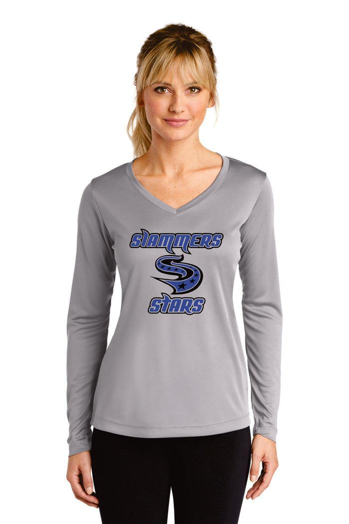 Slammers Stars Wicking Long Sleeve Tee- Ladies, Youth, Unisex Sizes
