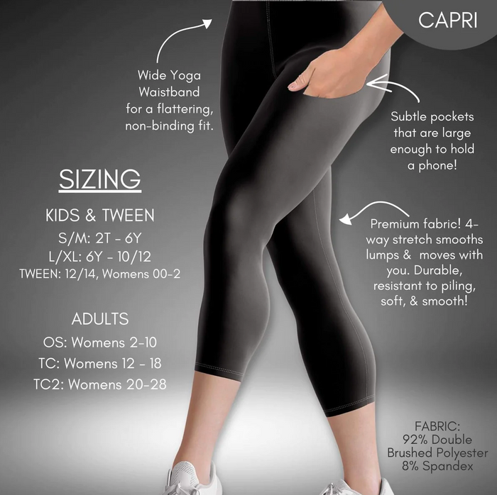 Solid Black Capris with Pockets