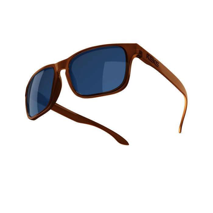 Single Vision / Rose Amber / Solid Blue Mirror