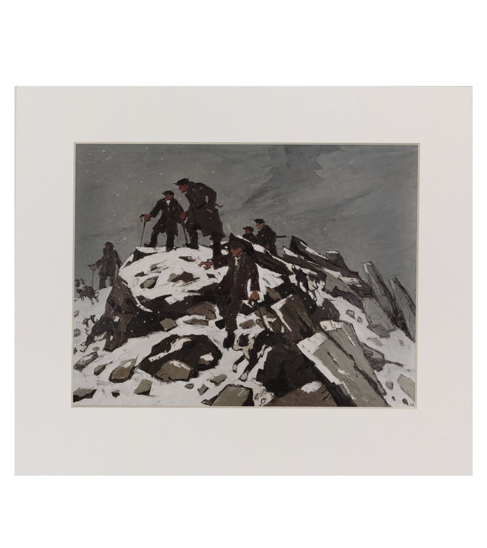 The Gathering - Sir Kyffin Williams Mounted Print