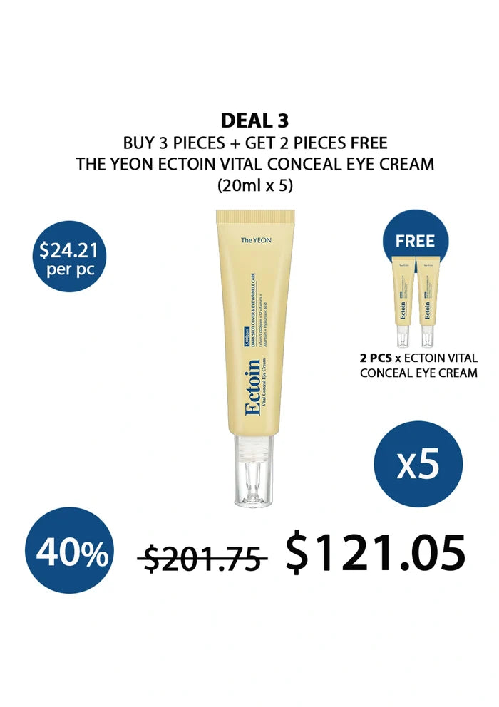 (BUY 3+2 FREE) THE YEON ECTOIN CONCEAL EYE CREAM
