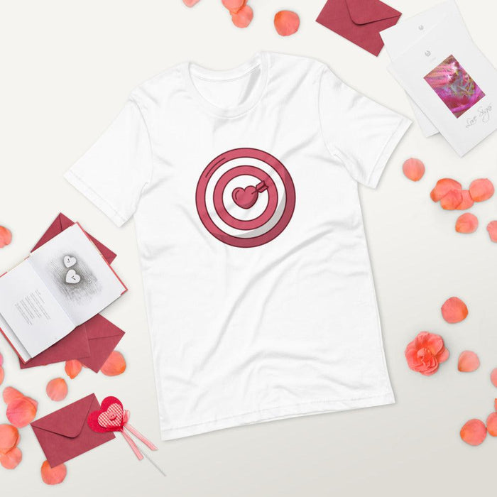 Valentine's Day Heart in Target Unisex T-Shirt - Billyforce Shop