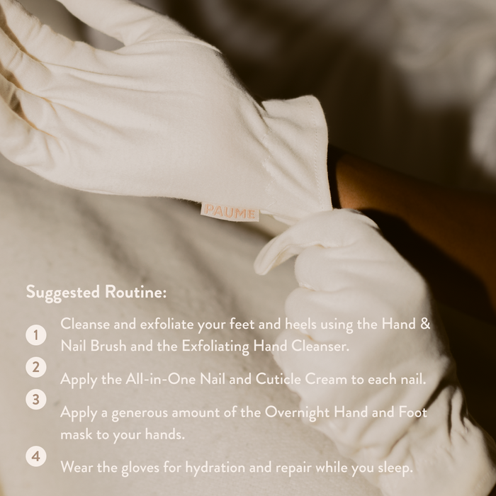 PAUME-100% Cotton Overnight Hydration Gloves-Body-Gloves3-The Detox Market |