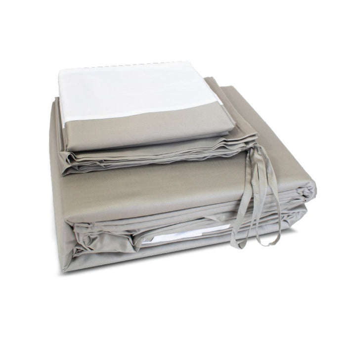 KYUSEI HOME 100% Long Staple Cotton Kasane 1100TC Bed Set 5pcs - Silver | Isetan KL Online Store