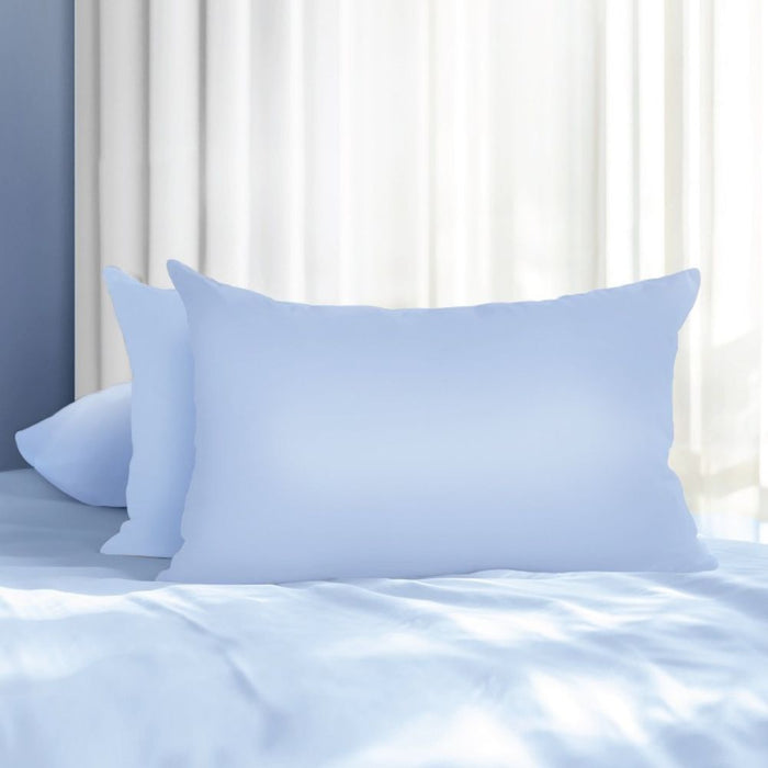 100% Long Staple Cotton Solid 1100TC Pillow Shame 2pcs- Indigo Blue