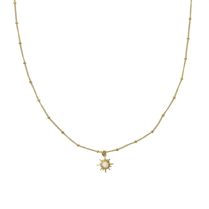 18K Gold Opal Constellation Pendant Necklace