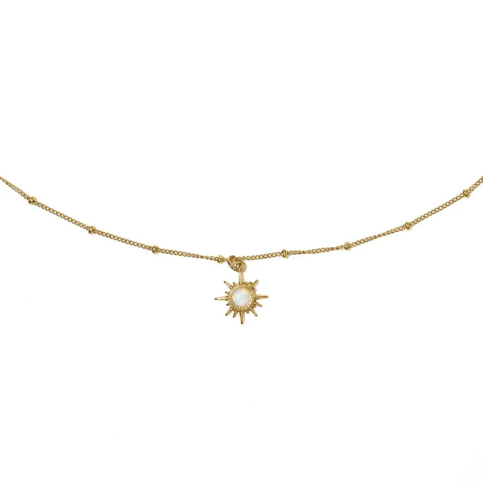 18K Gold Opal Constellation Pendant Necklace