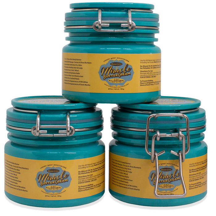 THREE (8oz) Medium Miracle Butter Cream - BUNDLE & SAVE $18, miraclebuttercream.com