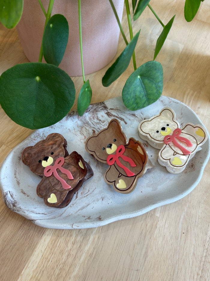 Teddy Bear Claw Clip