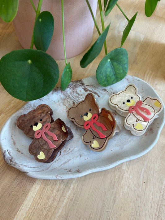 Teddy Bear Claw Clip