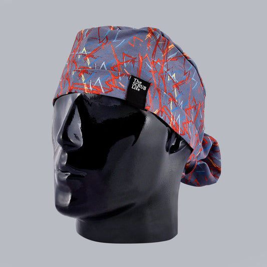 Abstract Grey Bun Cap 005
