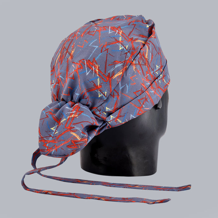 Abstract Grey Bun Cap 005