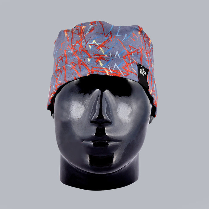 Abstract Grey Bun Cap 005