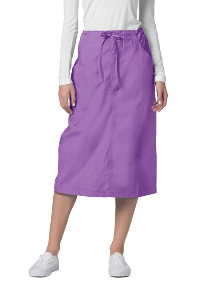 Adar Universal Mid-Calf Length Drawstring Scrub Skirt