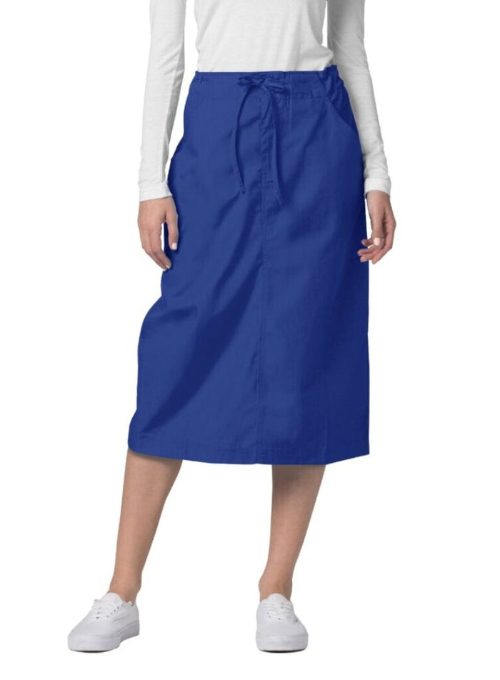 Adar Universal Mid-Calf Length Drawstring Scrub Skirt