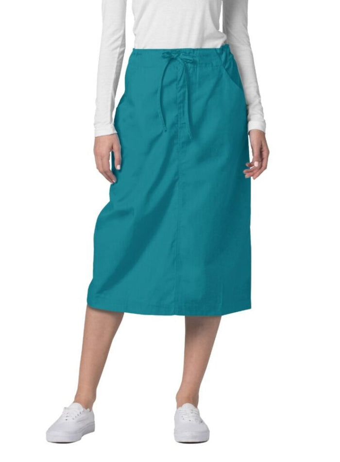Adar Universal Mid-Calf Length Drawstring Scrub Skirt