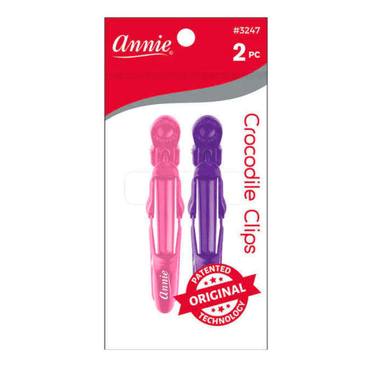 Annie Crocodile Clips Pink&Purple 4.5" 2ct - ikatehouse