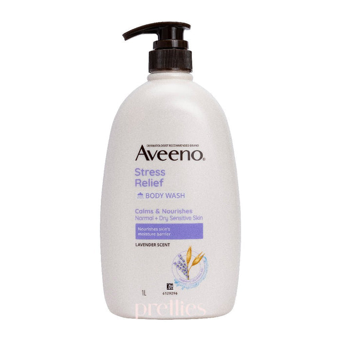 Aveeno Stress Relief Body Wash 1L (Lavender - Purple)