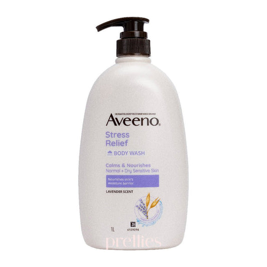 Aveeno Stress Relief Body Wash 1L (Lavender - Purple)