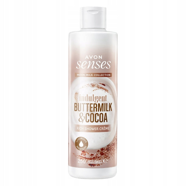 Avon Senses Moon Milk Collection Indulgent Buttermilk & Cocoa Rich Shower Crème