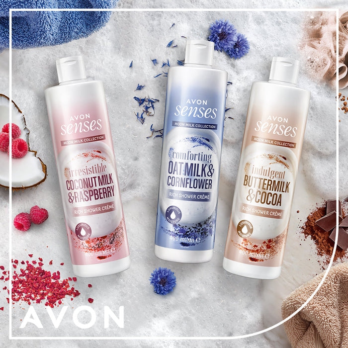 Avon Senses Moon Milk Collection Indulgent Buttermilk & Cocoa Rich Shower Crème