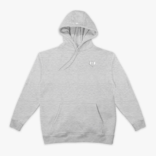 Gray Baseline Heather Gray hoodie — front view
