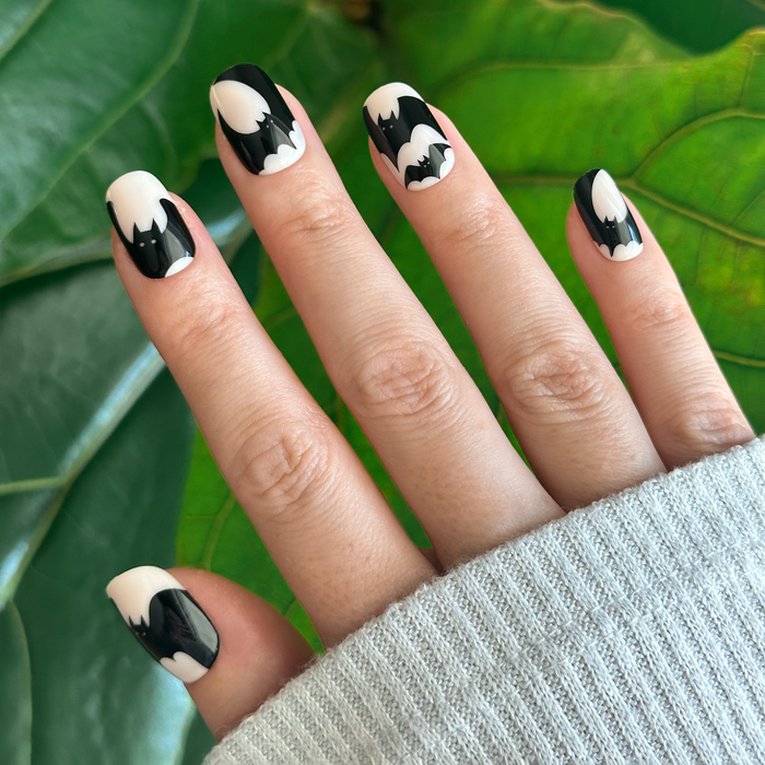 Batty For You | Short | Squoval - Tab Press-On
