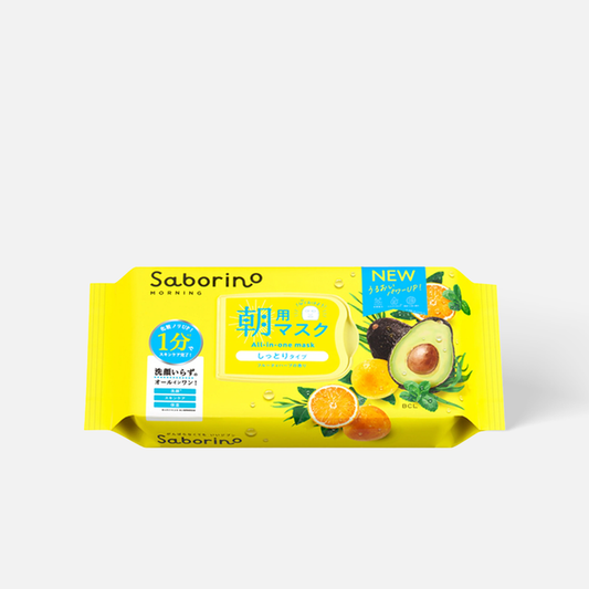 BCL Saborino New Moisturizing Avocado Morning Mask 32 pcs