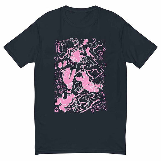Bearpad Ptown Herring Cove Beach T-Shirt navy with pink and white