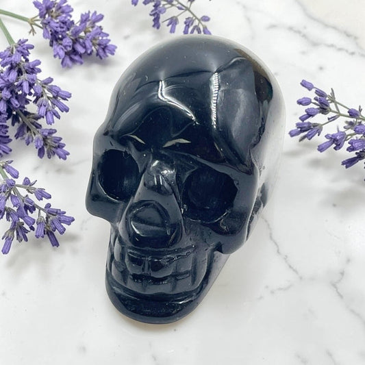 Black Obsidian Medium Skull