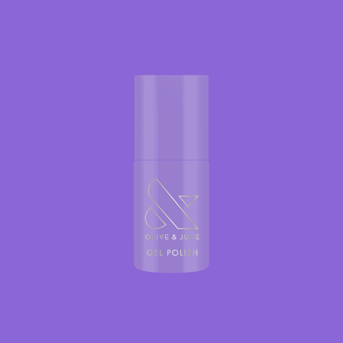 Bold & Unshaken - Gel bottle shown in vibrant purple for a smooth, long-lasting gel polish manicure by Olive and June