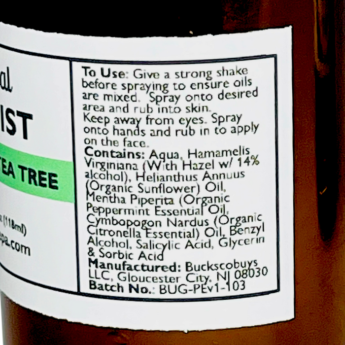 Botanical Bug Mist - Peppermint & Tea Tree