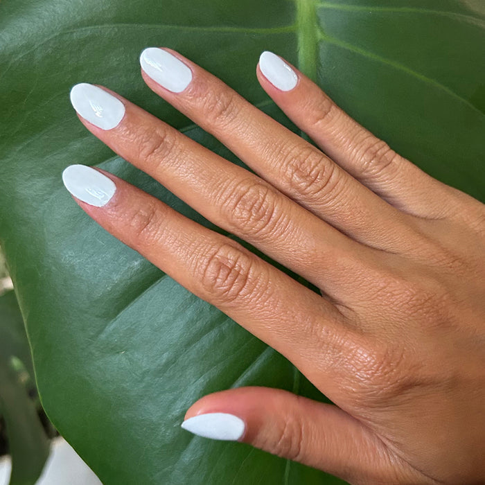 BP - Gel shown on medium-length nails in a creamy pastel shade for a smooth, long-lasting manicure by Olive and June