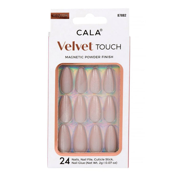 Cala Velvet Touch Magnetic Powder Finish Nails 24 Nails - ikatehouse