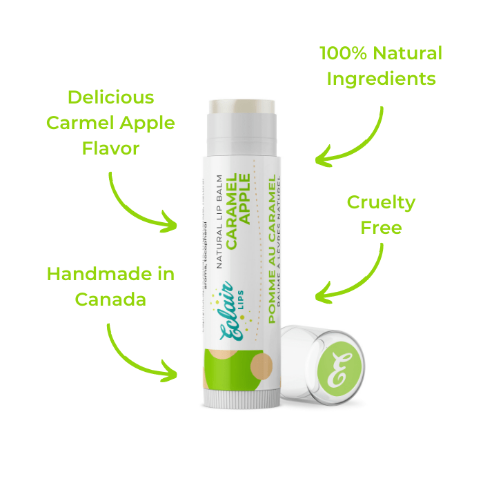 Eclair Lips Caramel Apple Lip Balm - Natural, Cruelty-Free, Handmade in Canada
